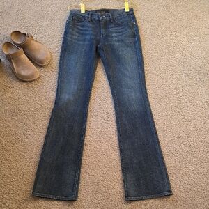Goldsign Premium Dark Wash Blue Boot Cut Jeans 28 Tall